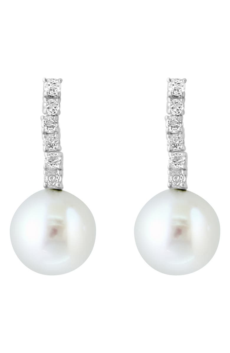 EFFY White Topaz & Freshwater Pearl Drop Earrings, Alternate, color, 