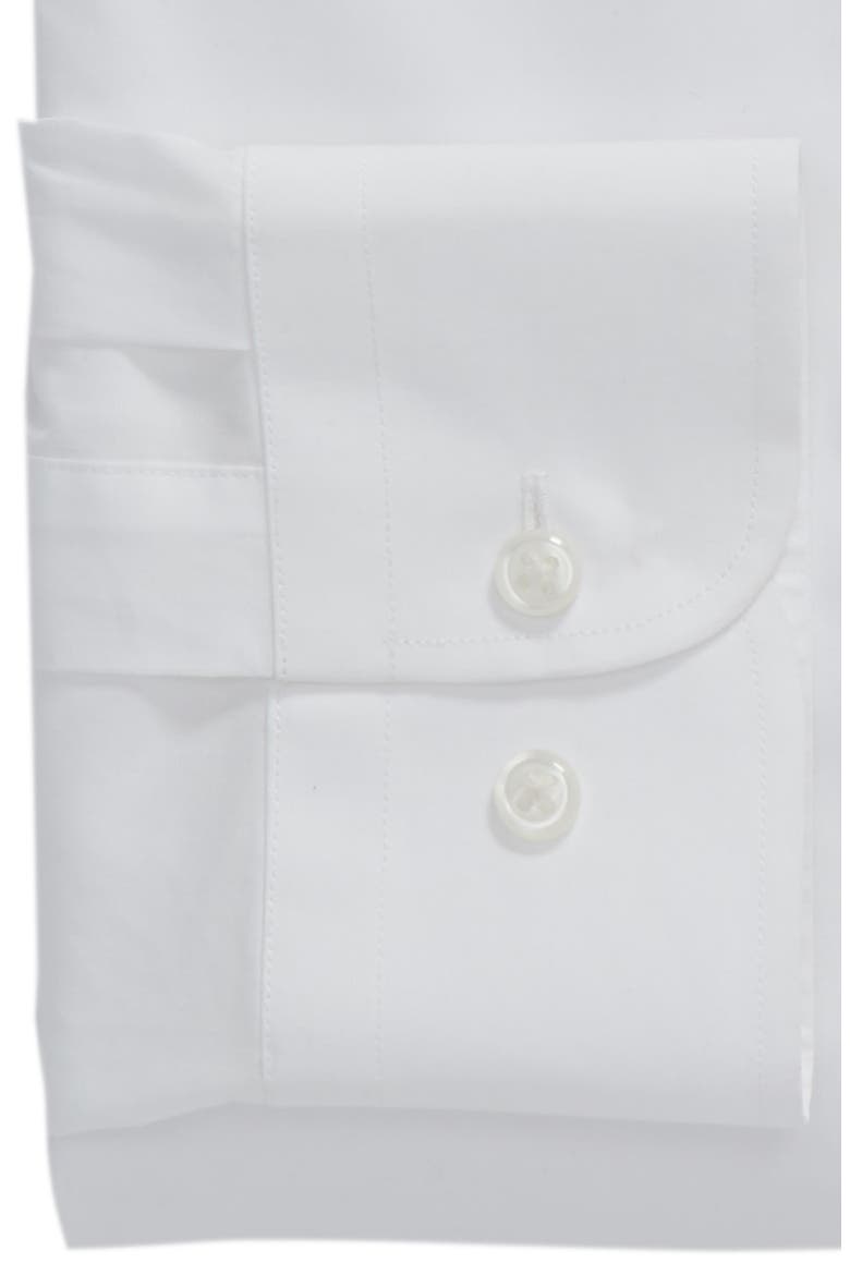 Trim Fit Solid Dress Shirt, Alternate, color, WHITE