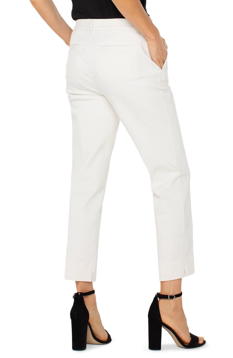 Liverpool Los Angeles Kelsey Side Slit Crop Tapered Twill Pants, Alternate, color, 