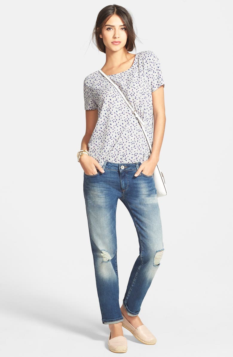 Kate Spade New York 'idiom - true blue' enamel hinge bangle, Alternate, color, 