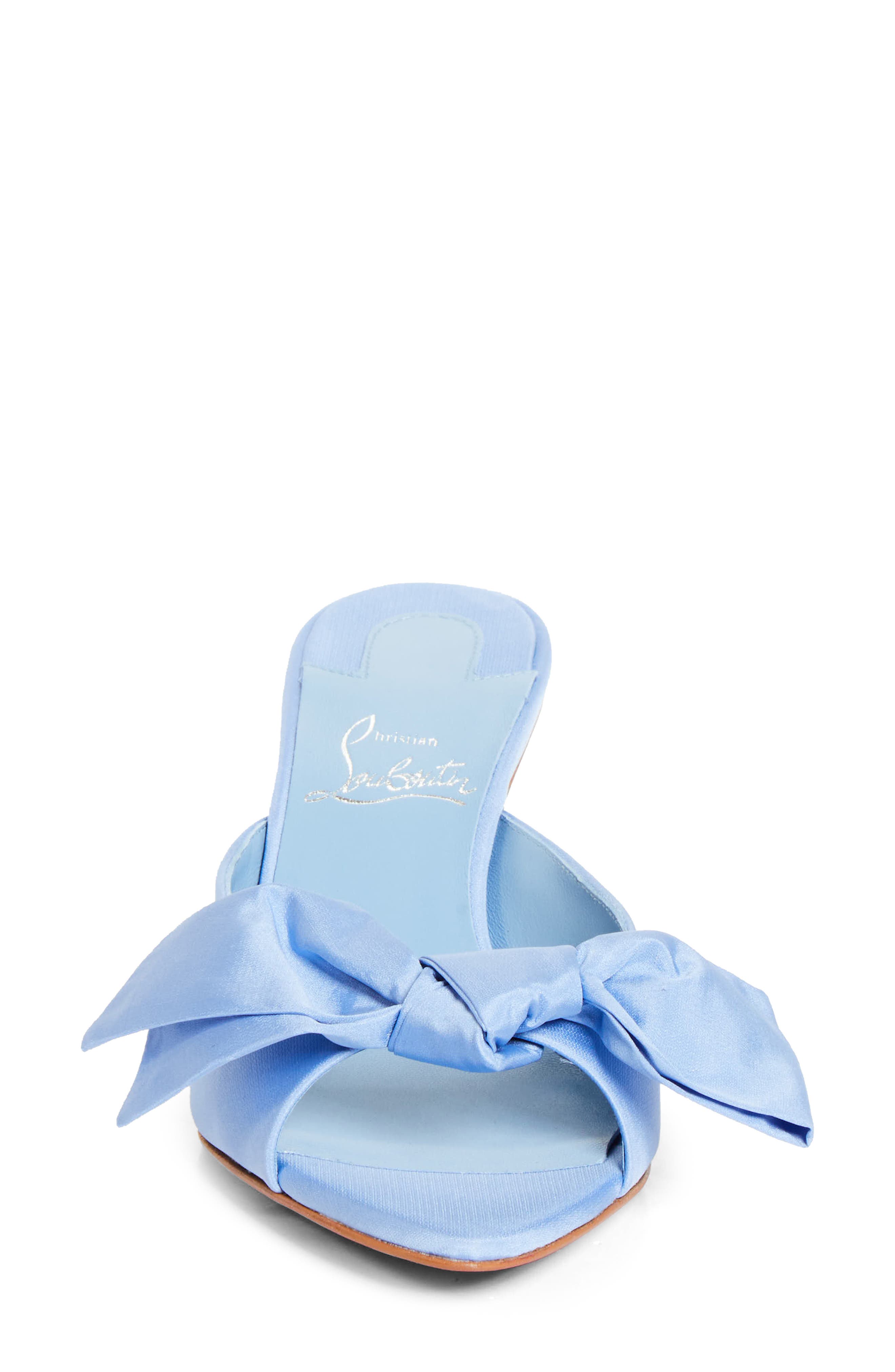 Christian Louboutin Mulazee Slide Sandal, Alternate, color, Ceruleo/ Lin Ceruleo