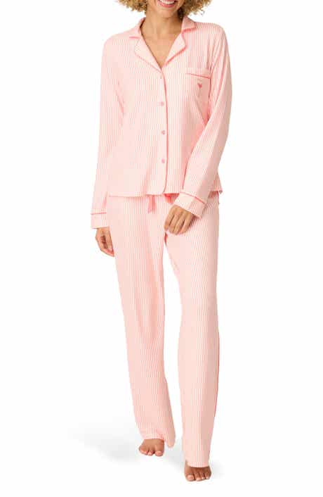 Paloma Mama Stripe Long Sleeve Pajamas & Eye Mask Set