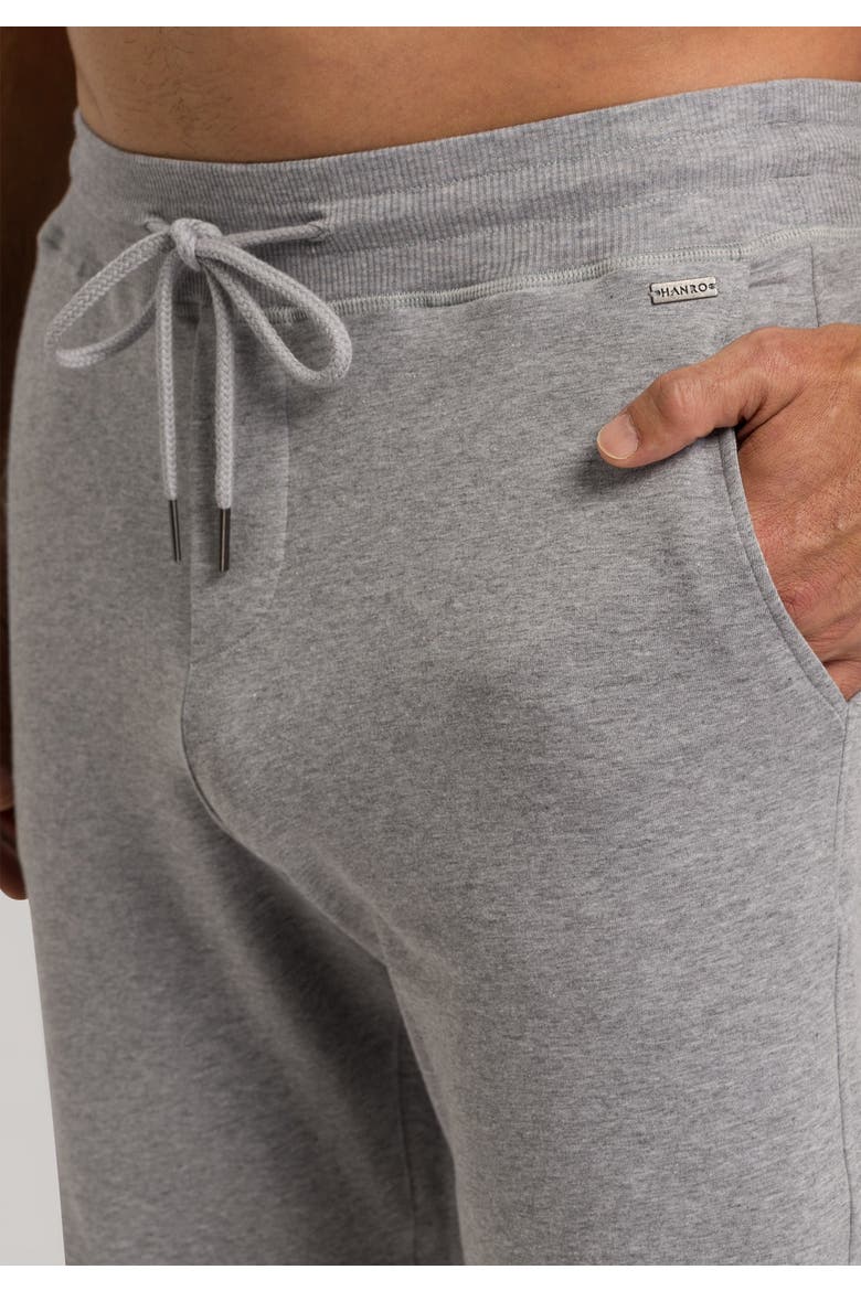 Living Cotton Drawstring Shorts, Alternate, color, Grey Melange