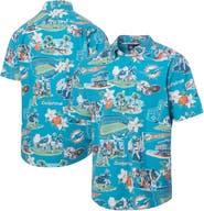 Reyn Spooner Men's Reyn Spooner Aqua Miami Dolphins Scenic Button-Down Shirt