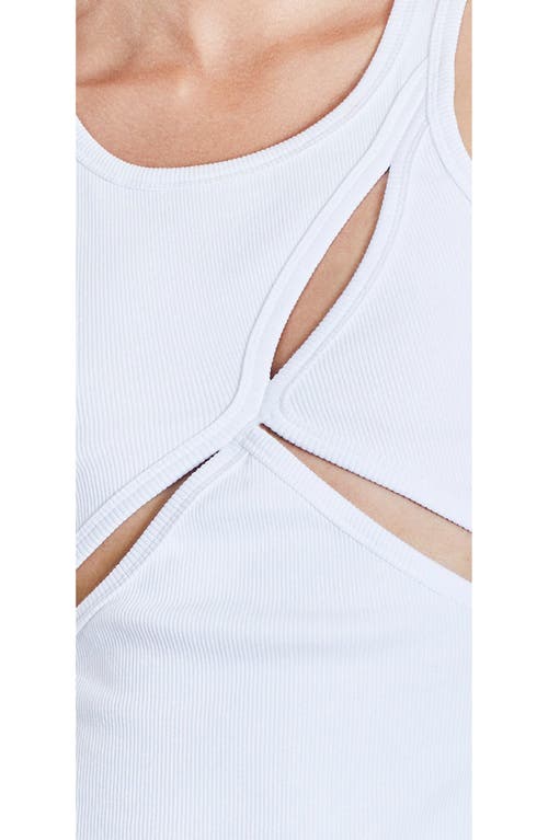 Mother Of All Ariel Rib Top In White