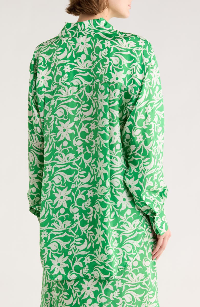 maje Chaliqua Button-Up Shirt, Alternate, color, Imprime Onirique Vert