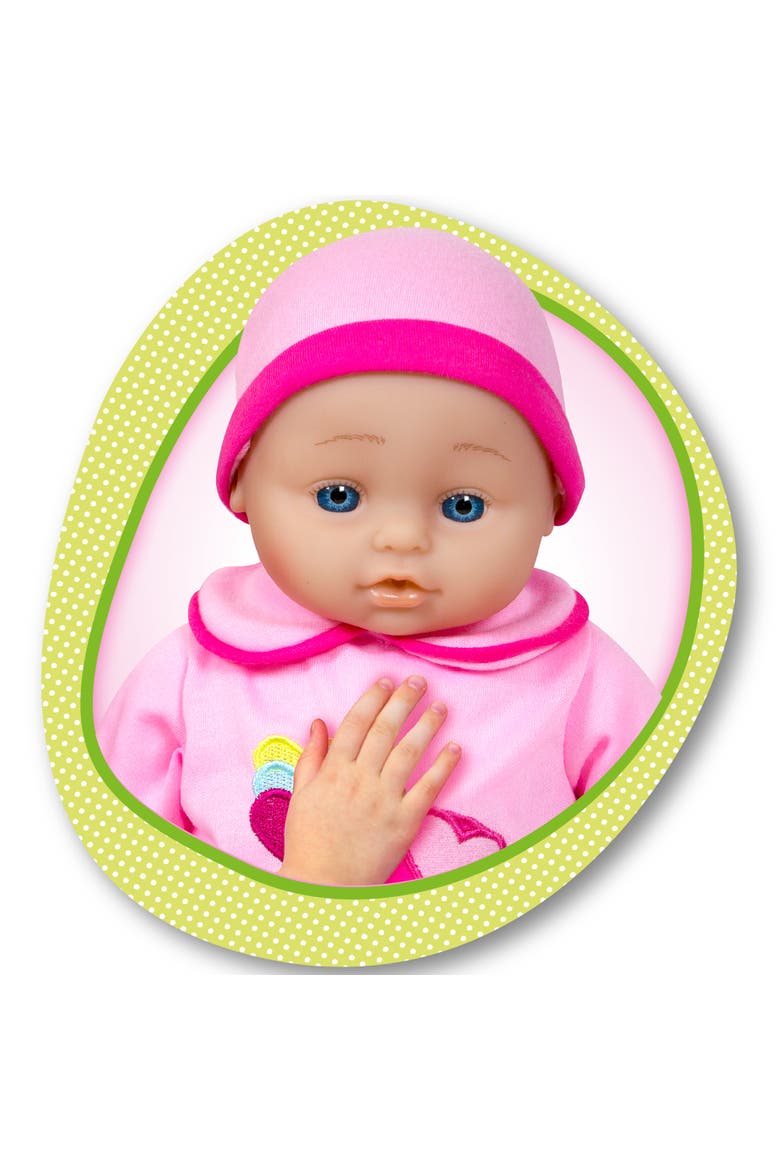 16 Inch Talking Baby Doll Sylvie, Pink & Elephant Outfit, Matching Hat, Alternate, color, Multicolored