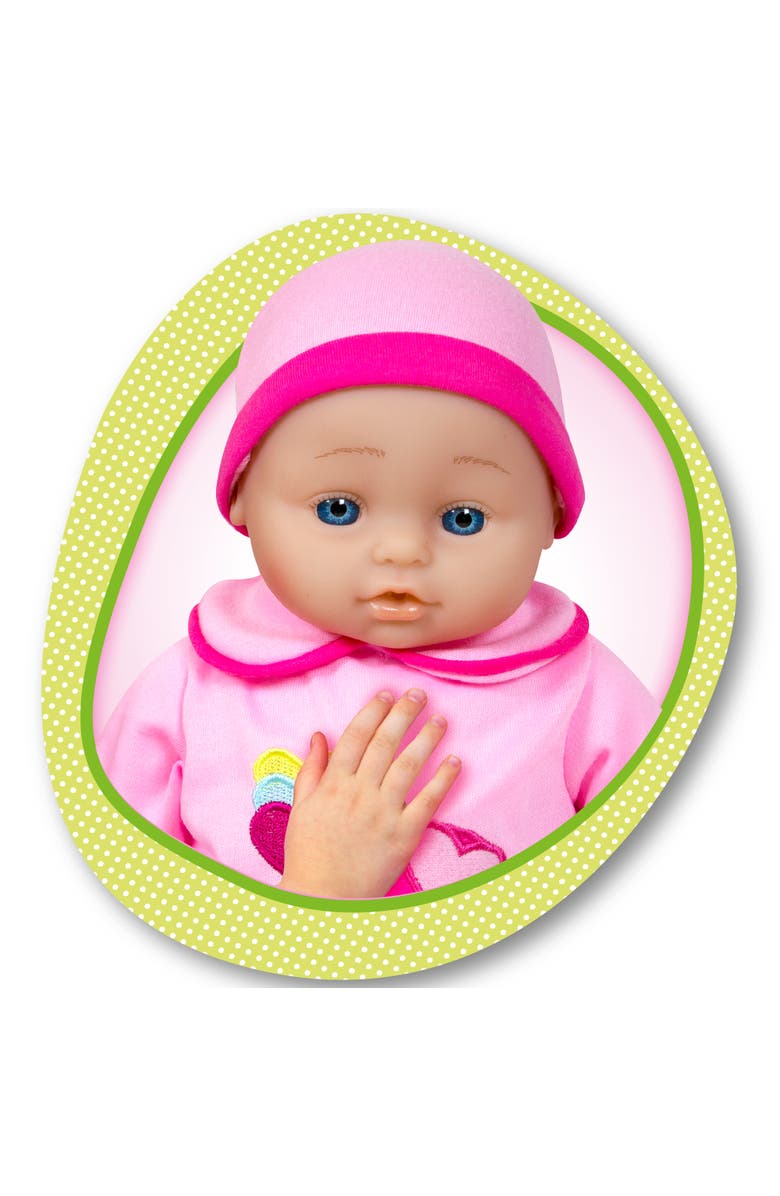 Lissi 16 Inch Talking Baby Doll Sylvie, Pink & Elephant Outfit, Matching Hat, Alternate, color, Multicolored