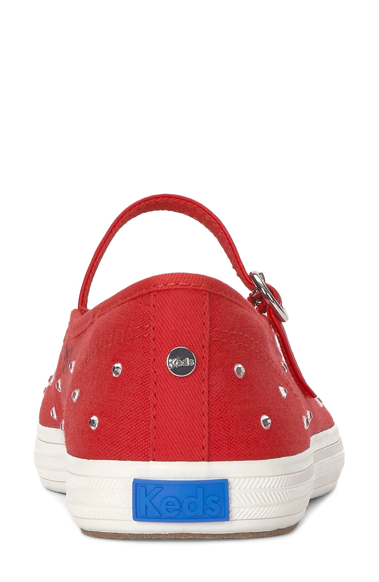 Square Toe Mary Jane Sneaker, Alternate, color, RED