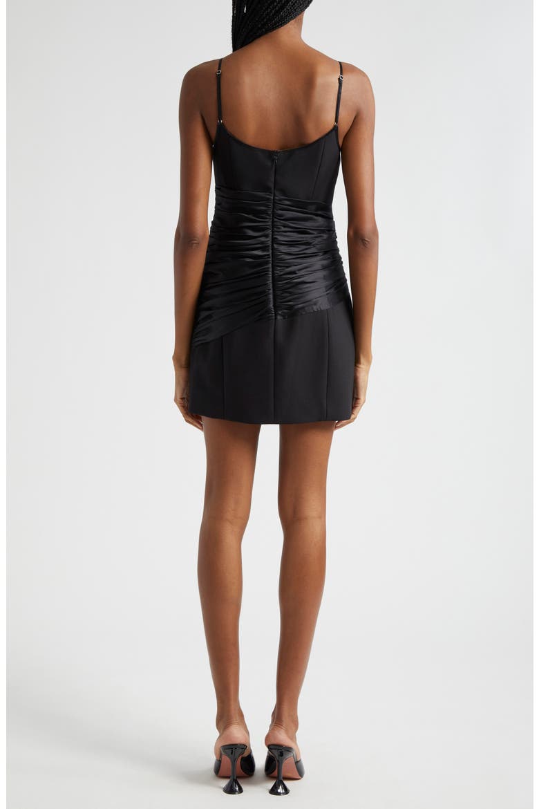 Anselle Mixed Media Cocktail Dress, Alternate, color, BLACK