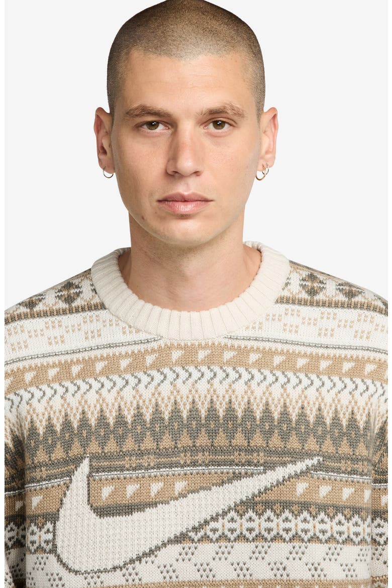 Life Fair Isle Swoosh Wool Blend Crewneck Sweater (Men) | Nordstrom
