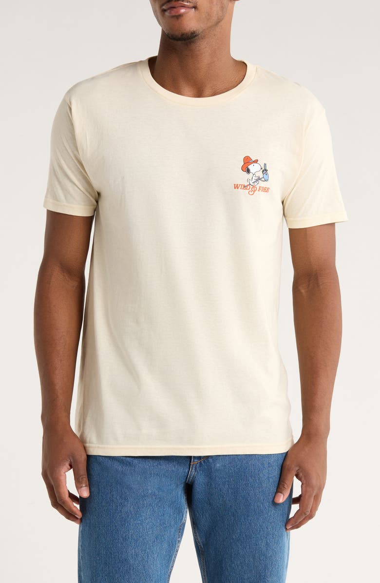 The Forecast Agency Peanuts Wild & Free Graphic T-Shirt, Main, color, Cream