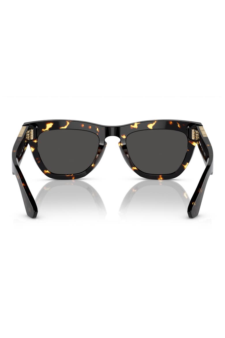 52mm Square Sunglasses, Alternate, color, DARK HAVANA