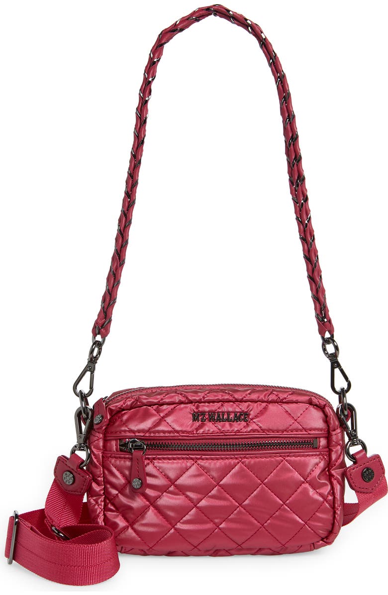 MZ Wallace Mini Crosby Nylon Crossbody Bag, Main, color, Peony Pearl