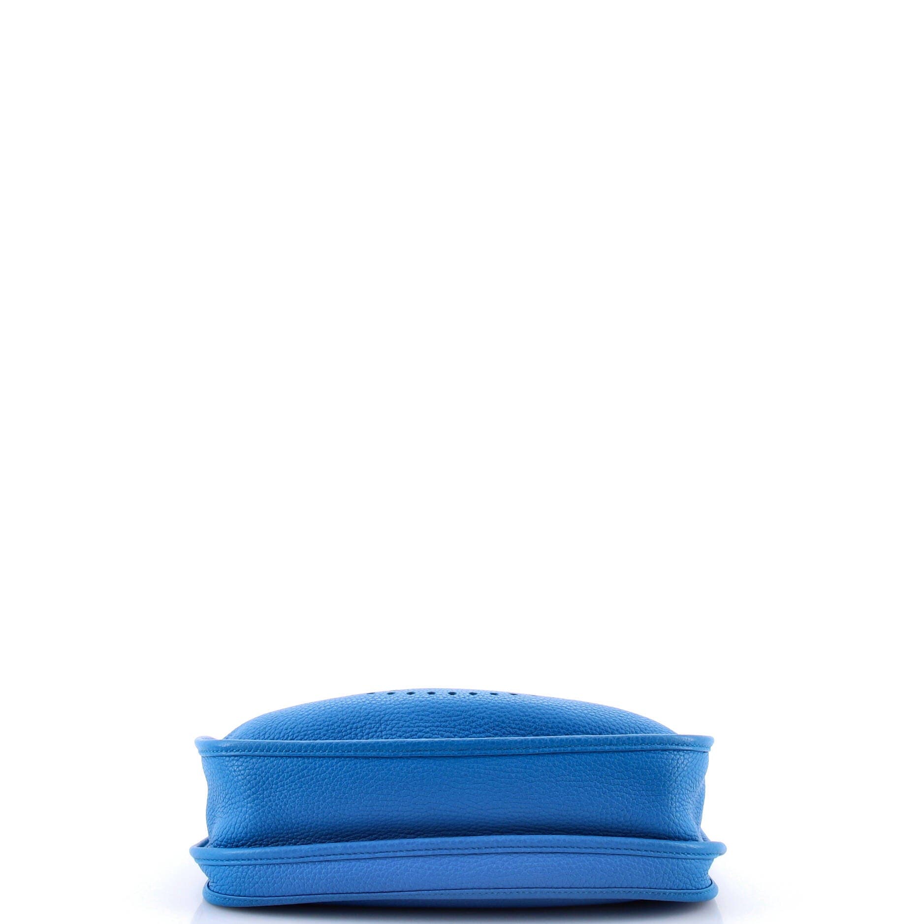 Pre-Owned Hermes Evelyne Bag Gen III Clemence PM, Alternate, color, Bleu Zanzibar