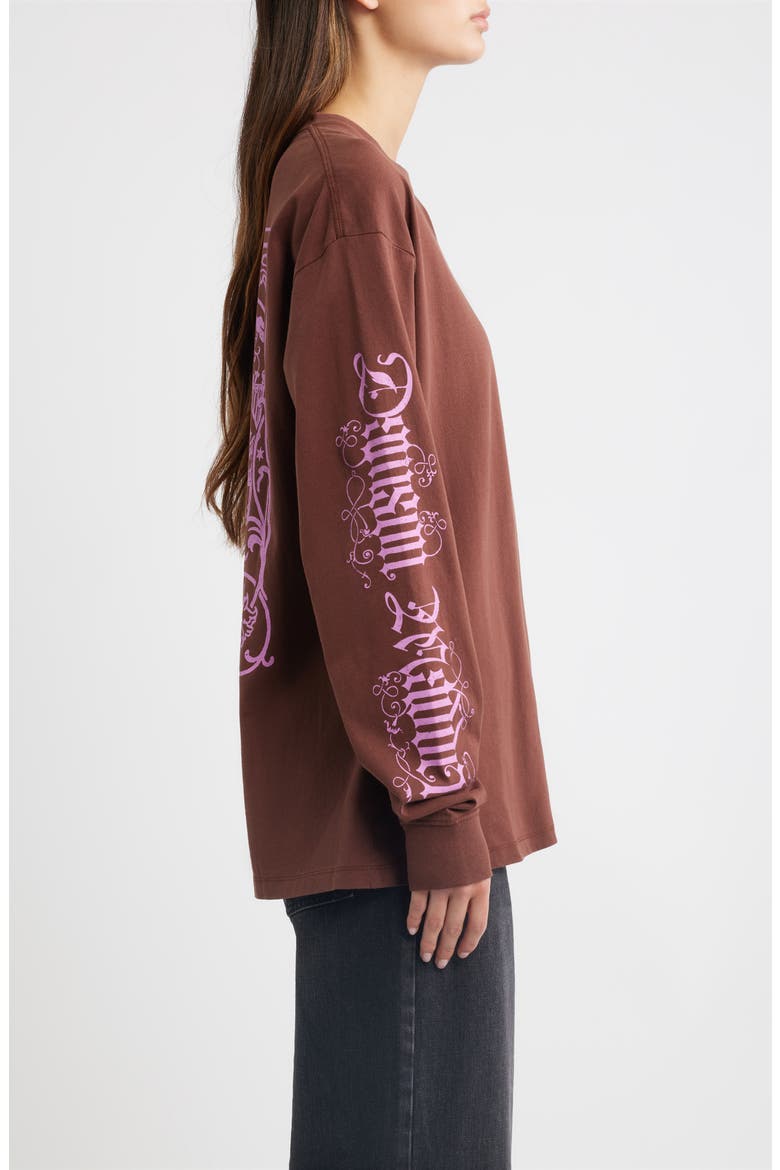 Pleasant Slumber Graphic Long Sleeve T-Shirt, Alternate, color, CHOCOLATE
