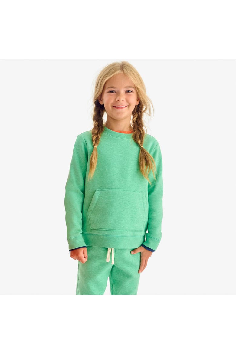 Cozy Fleece Crewneck Sweatshirt, Alternate, color, Heather Blueberry