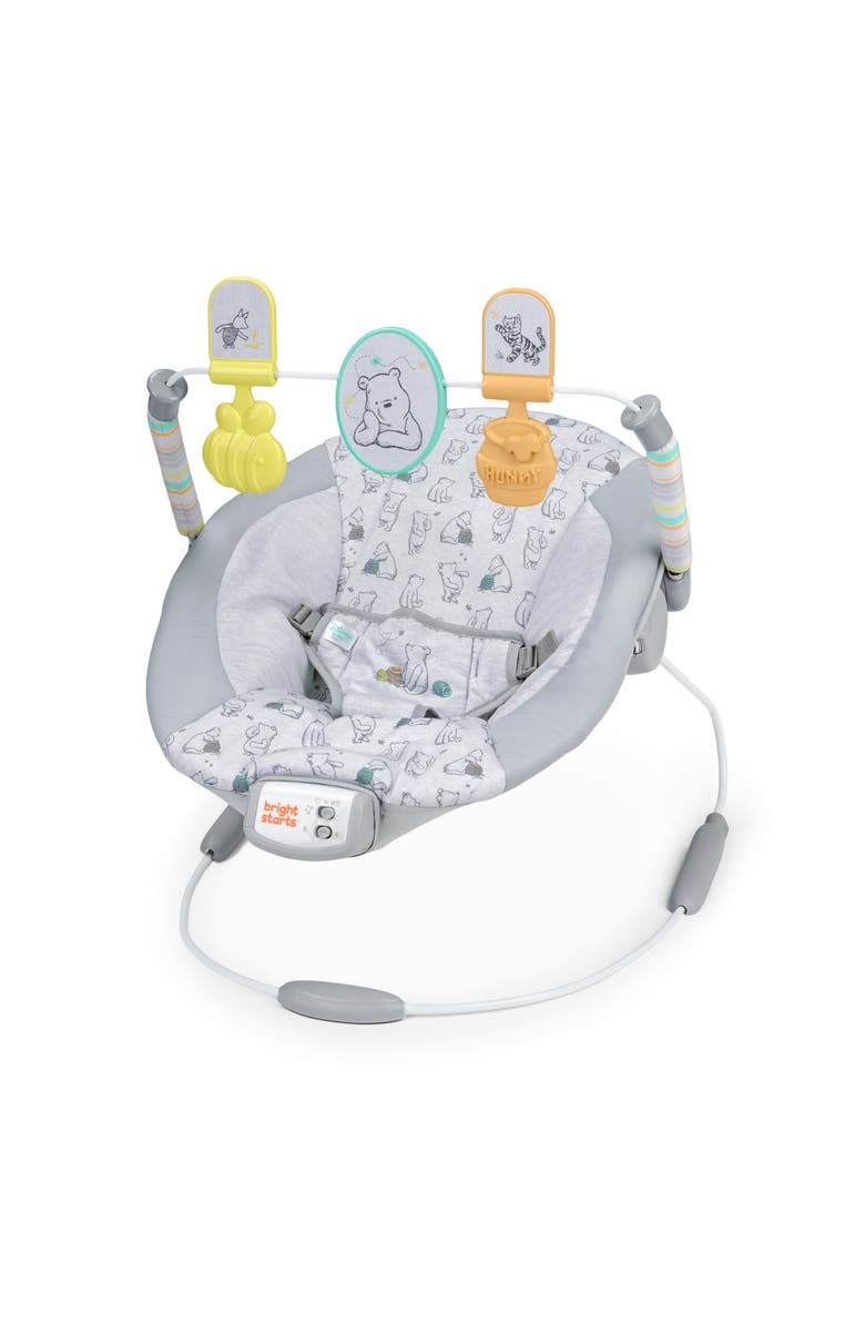 BRIGHT STARTS Disney Baby Winnie the Pooh Classic Pals Vibrating Bouncer, Main, color, White