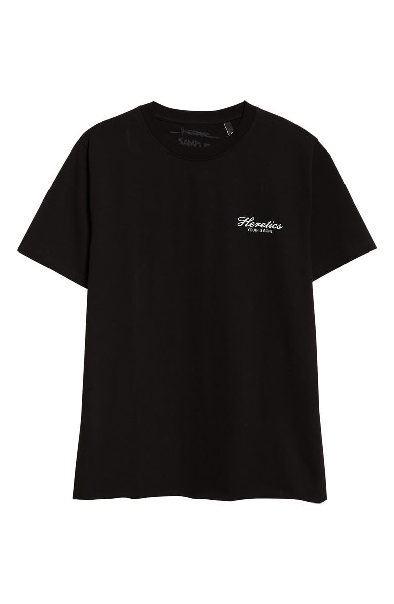 JKEEFER Youth Is Gone Organic Cotton Graphic T-Shirt, Alternate, color, Black