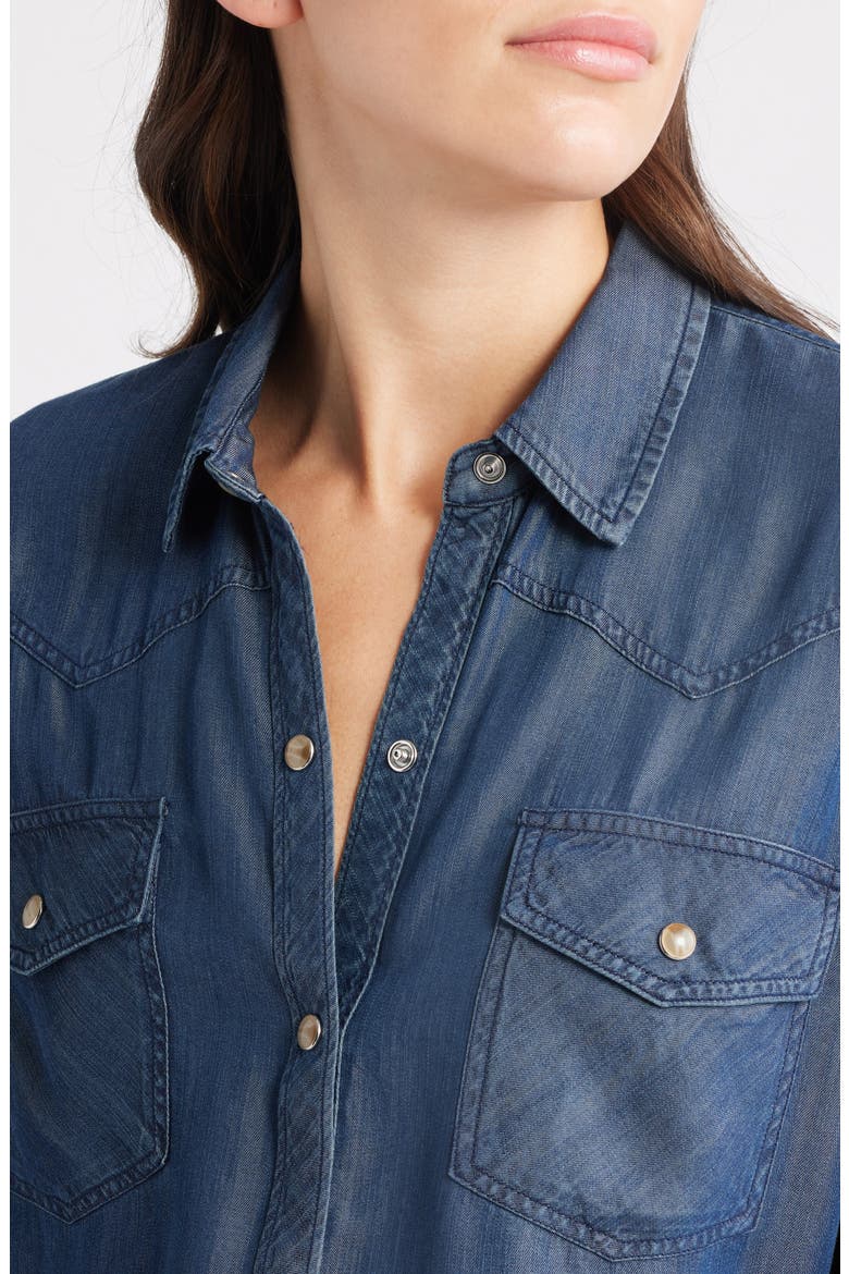 Remi Denim Shirt, Alternate, color, OCEANA