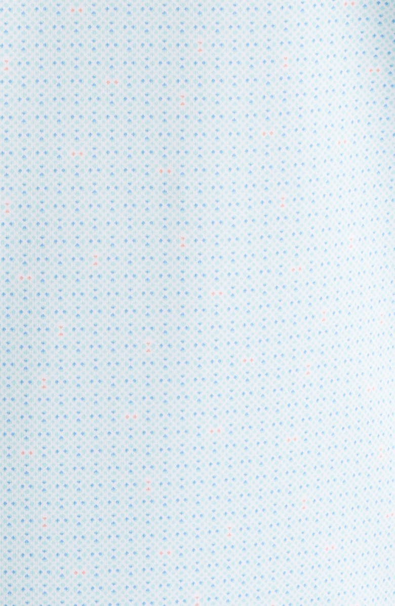 Peter Millar Ashgrove Geometric Print Performance Jersey Golf Polo, Alternate, color, Clearwater