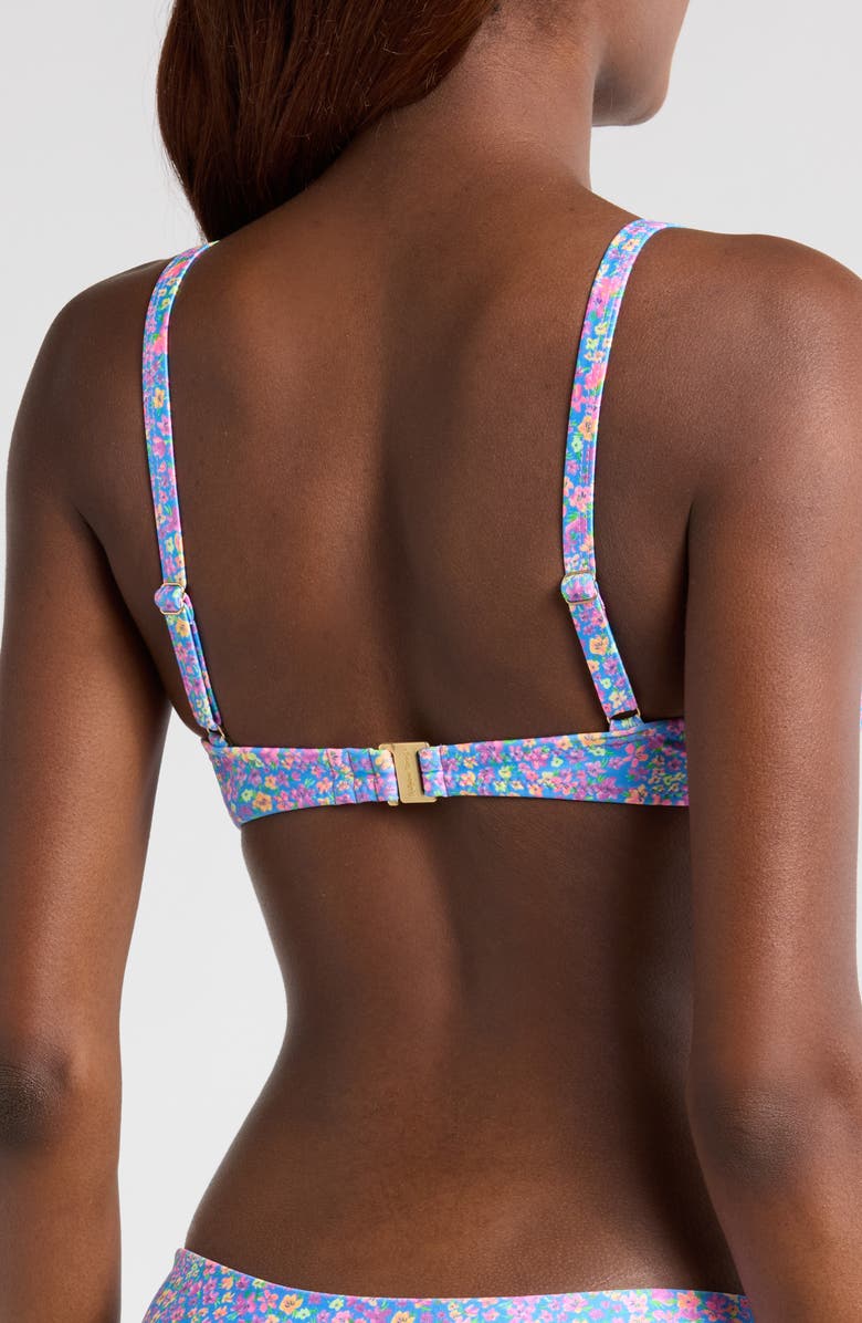 Kulani Kinis Floral D-Cup Underwire Triangle Bikini Top, Alternate, color, 