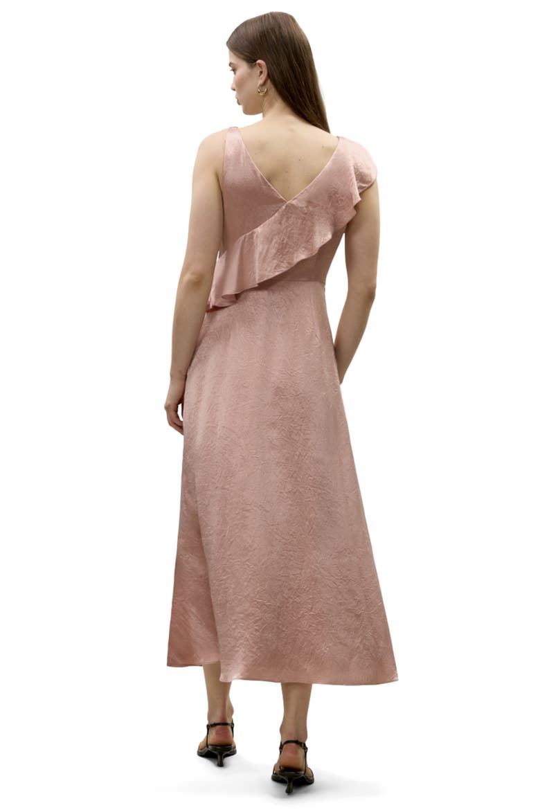 Hollis Satin Dress, Alternate, color, Rouge