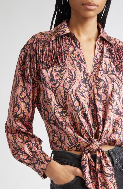 Cinq À Sept Marianna Paisley Print Woven Shirt In Multi