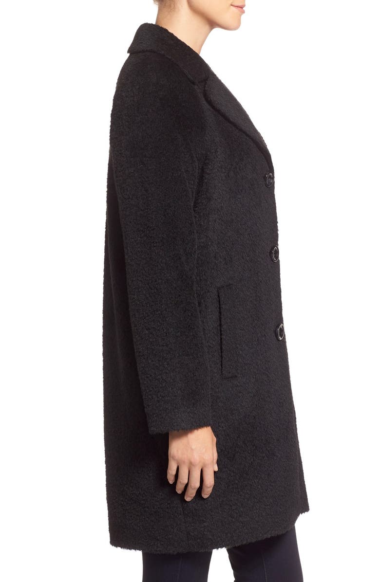Kristen Blake Wool & Alpaca Blend Notch Collar Coat, Alternate, color,