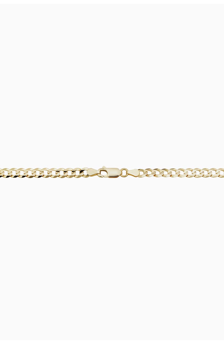 Oradina Men's Carmine Curb Bold Chain in 10K Gold, Alternate, color, 