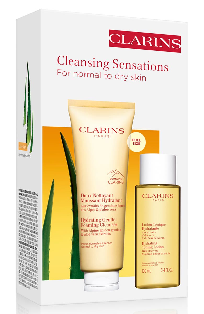 Clarins Hydrating Cleansing Skincare Set (Limited Edition) $46 Value, Alternate, color, 