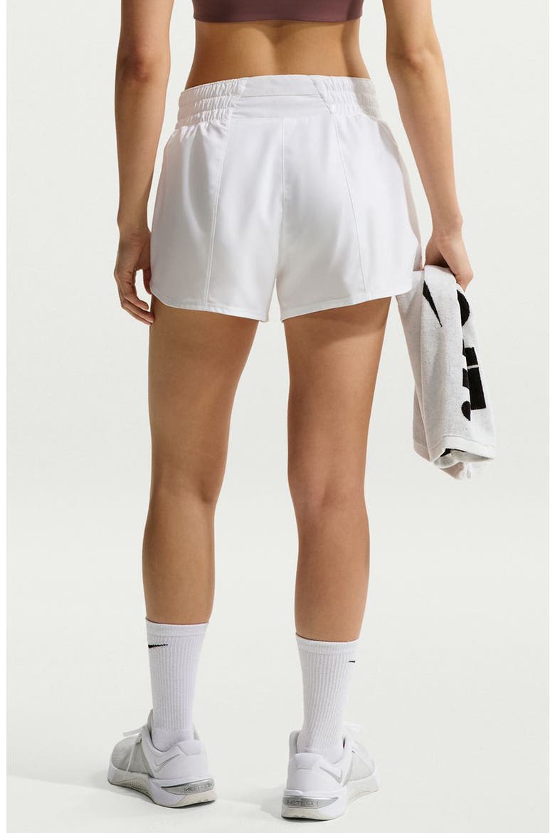 Dri-FIT Mid-Rise 3-Inch Brief-Lined Shorts, Alternate, color, 101 WHITE/BLACK