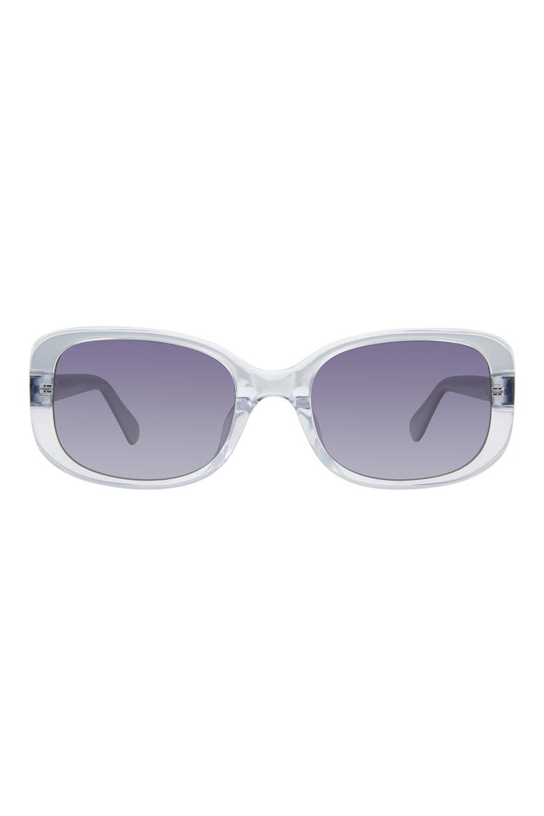 dionna 52mm polarized gradient rectangular sunglasses, Main, color, BLUE