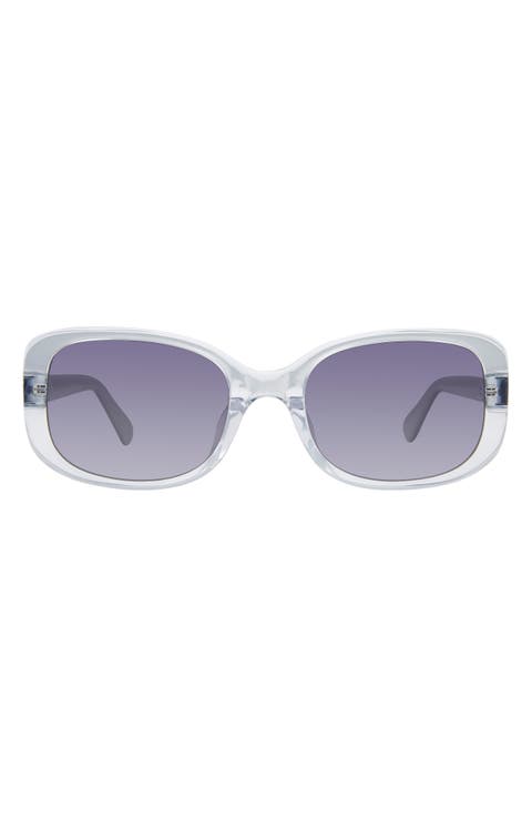 dionna 52mm polarized gradient rectangular sunglasses