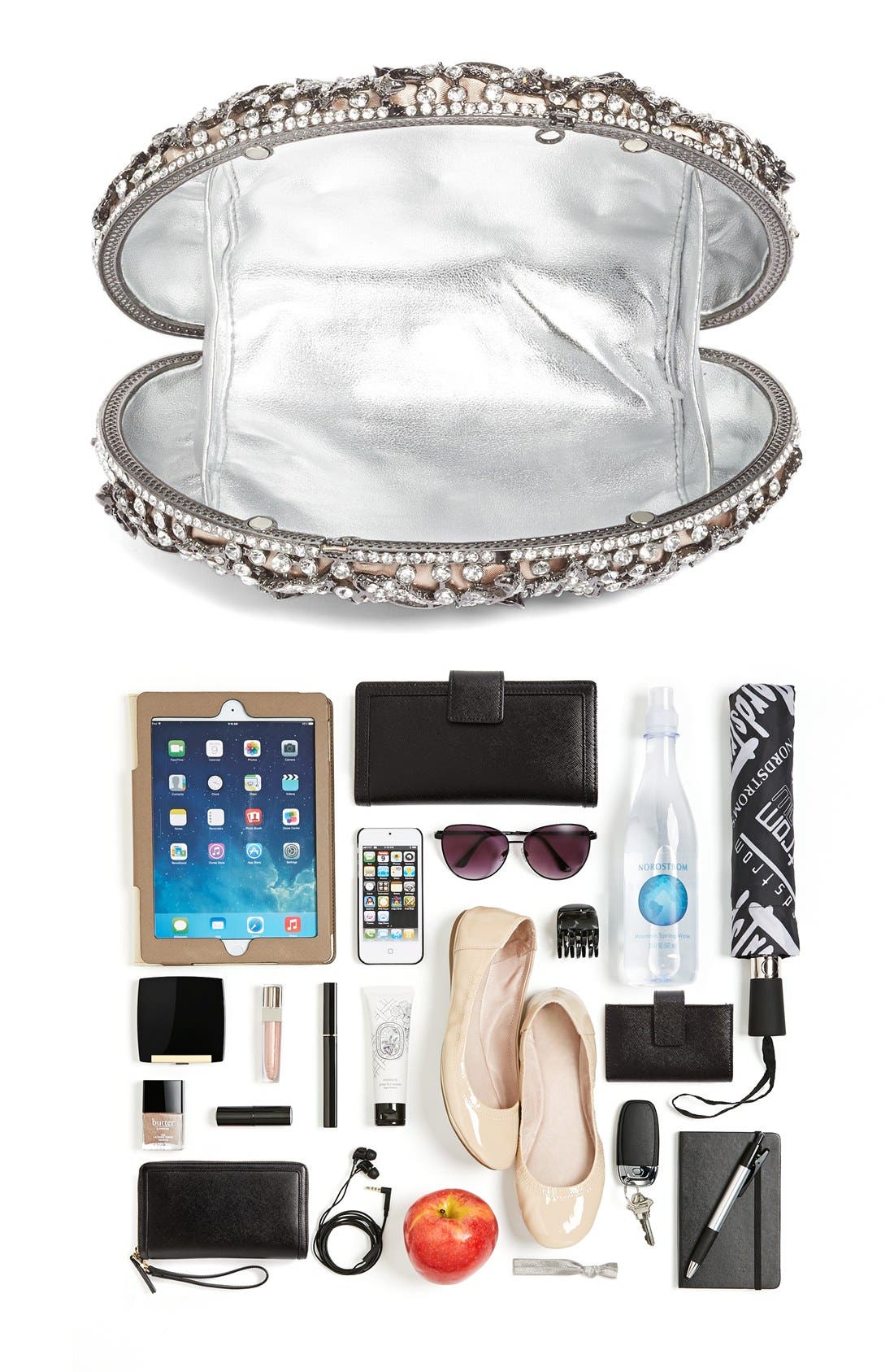 ZZDNU Natasha Couture Natasha Couture Crystal Rose Minaudière, Alternate, color, 