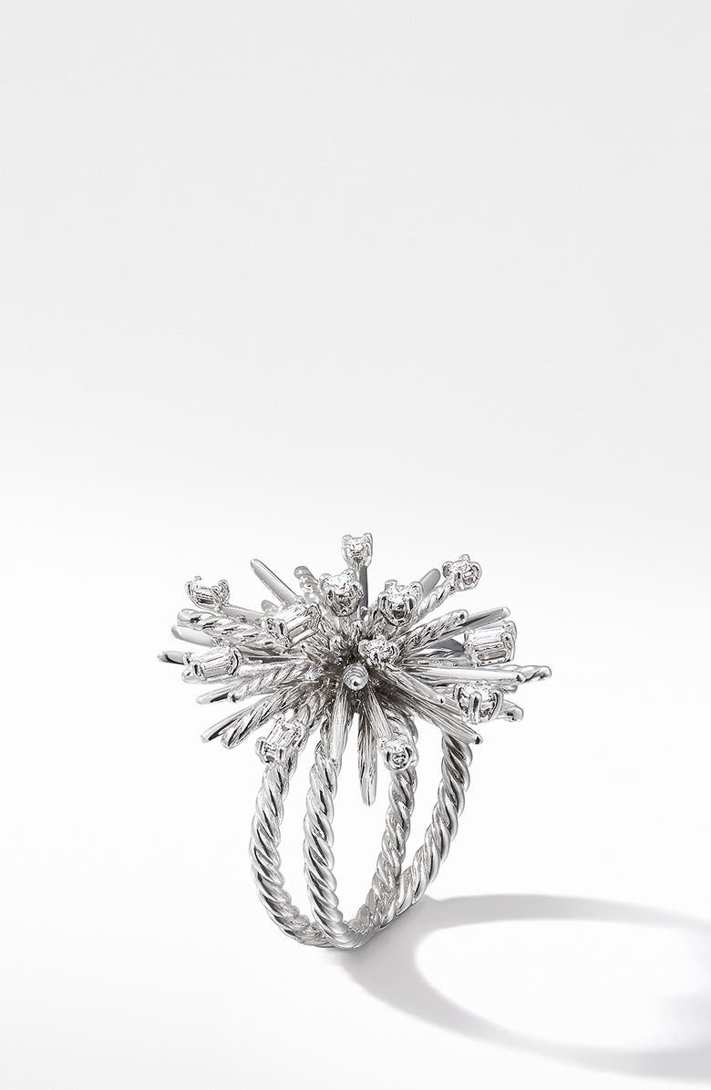David Yurman Supernova Ring with Diamonds and 18K White Gold, Alternate, color, 