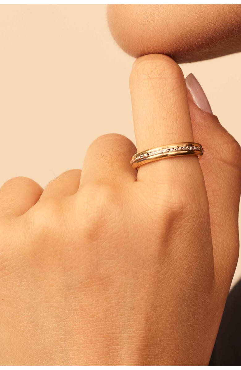 Oradina 14K Gold Always Ring, Alternate, color, Yellow & White Gold