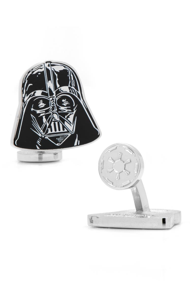 'Star Wars™ - Darth Vader' Cuff Links, Main, color, BLACK/ WHITE