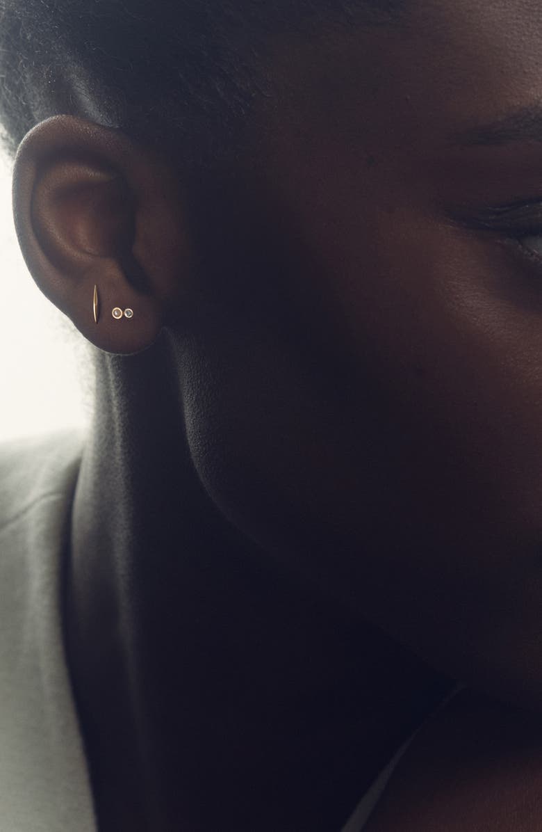 Reiss Minnie Micro Set of 2 Stud Earrings, Alternate, color, Gold Tone/ Pearl/ Crystal