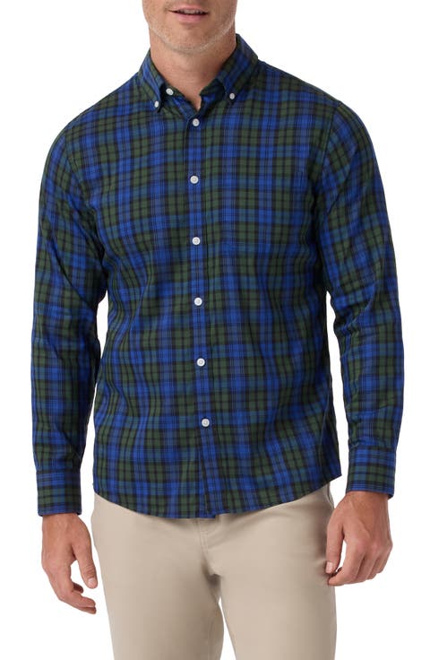 Kennedy Trim Fit Plaid Button-Down Shirt