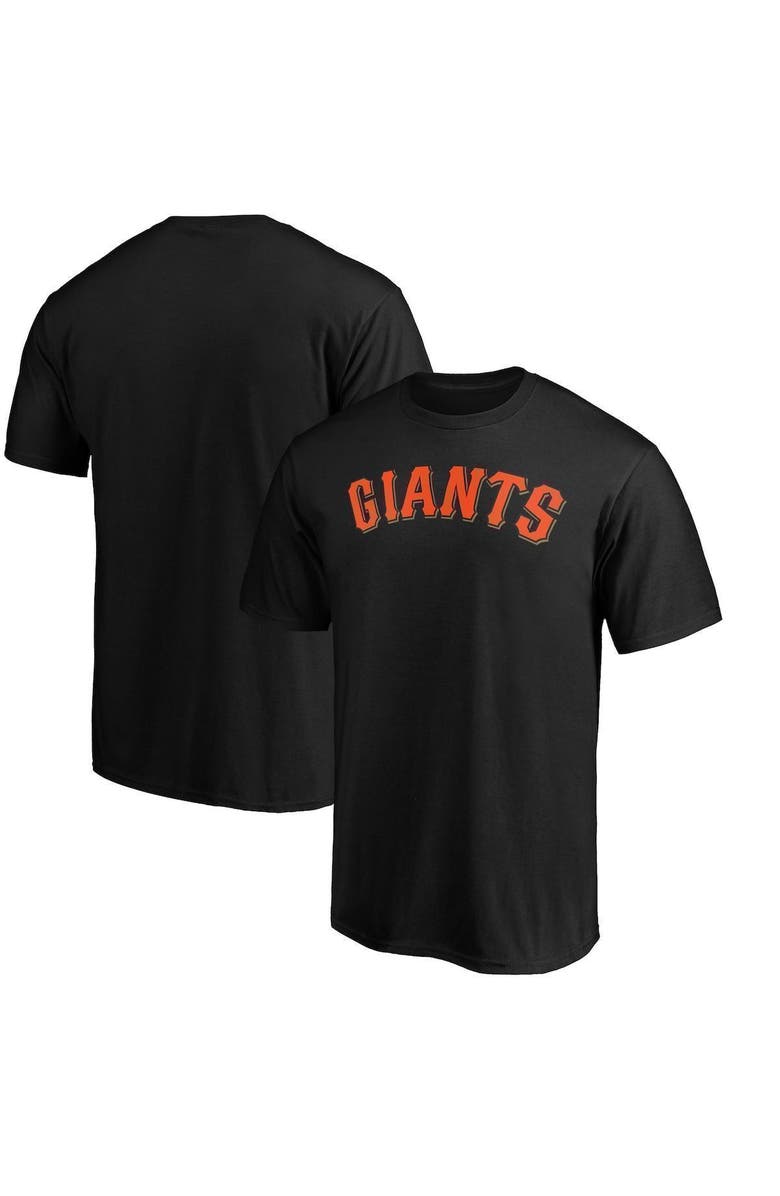 FANATICS Men's Fanatics Branded Black San Francisco Giants Official Wordmark T-Shirt, Main, color,