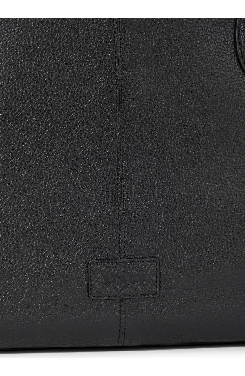 STAUD Piper Leather Tote, Alternate, color, Black