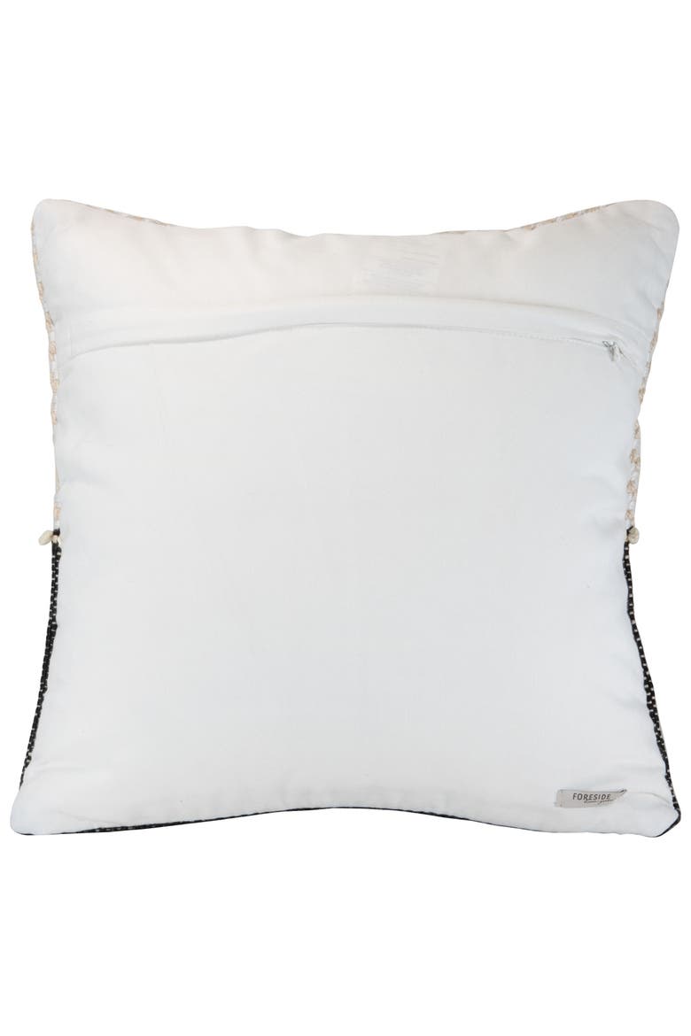 Diamond Pattern Handwoven Outdoor Decorative Throw Pillow, 18.1" x 18.1", Alternate, color, Beige