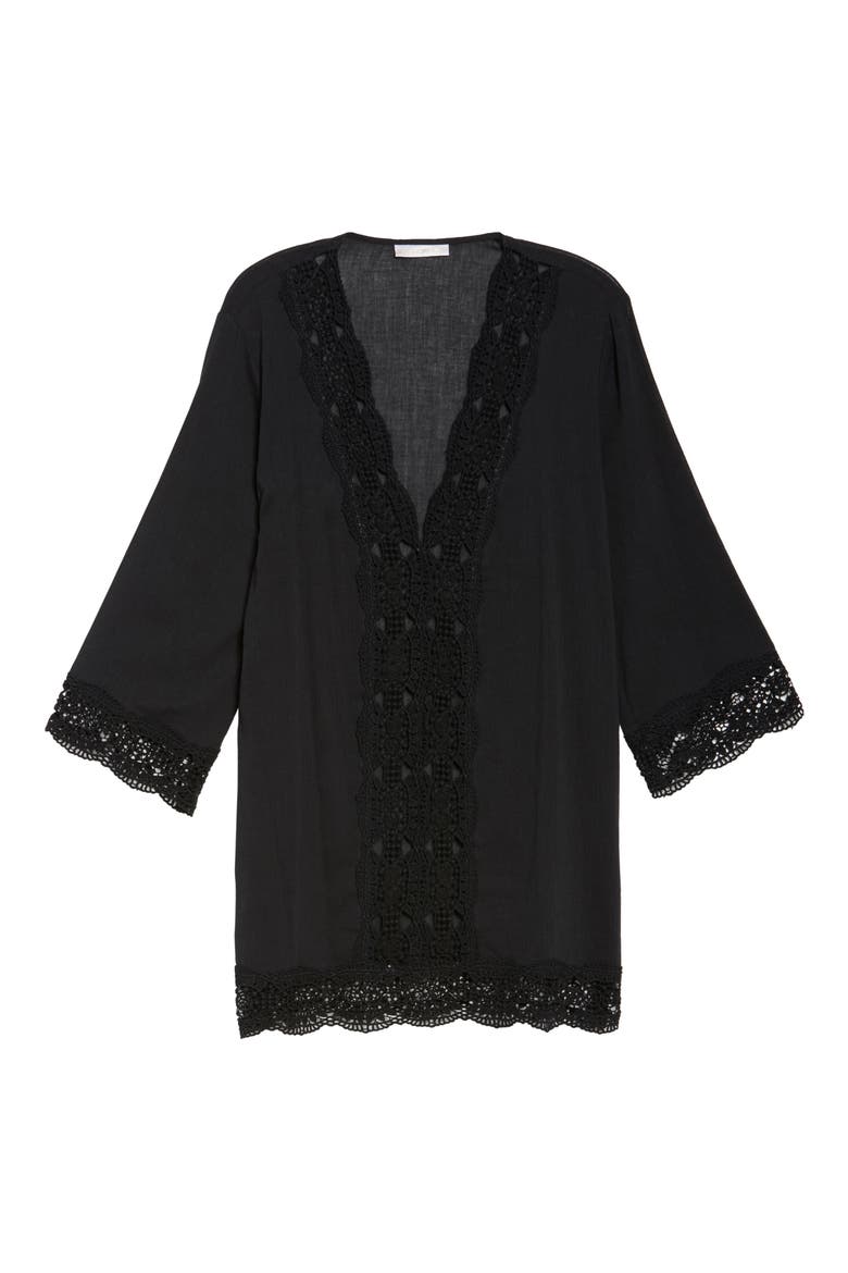 Island Fare Cover-Up Tunic, Alternate, color, BLACK