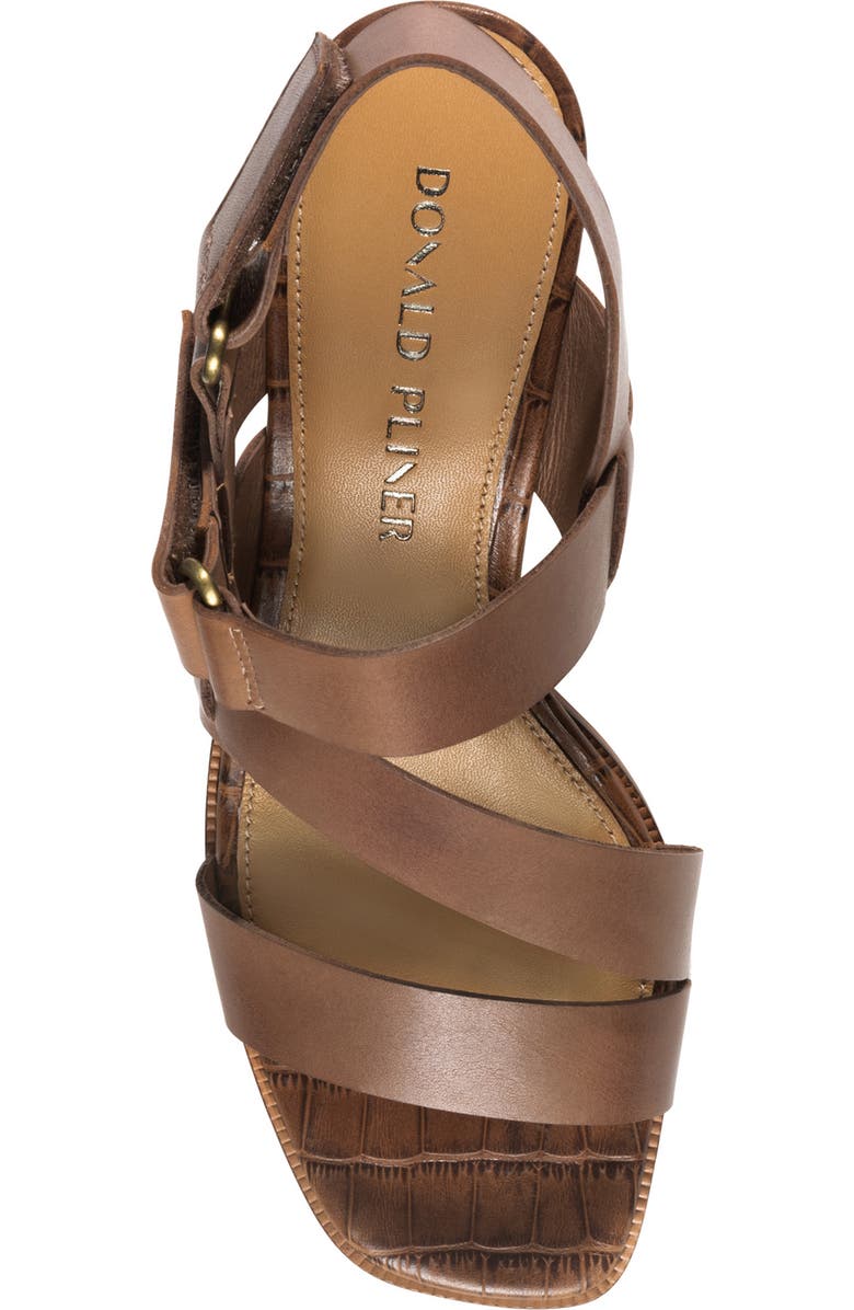 Donald Pliner Fisherman Kitten Heel Sandal, Alternate, color, Saddle