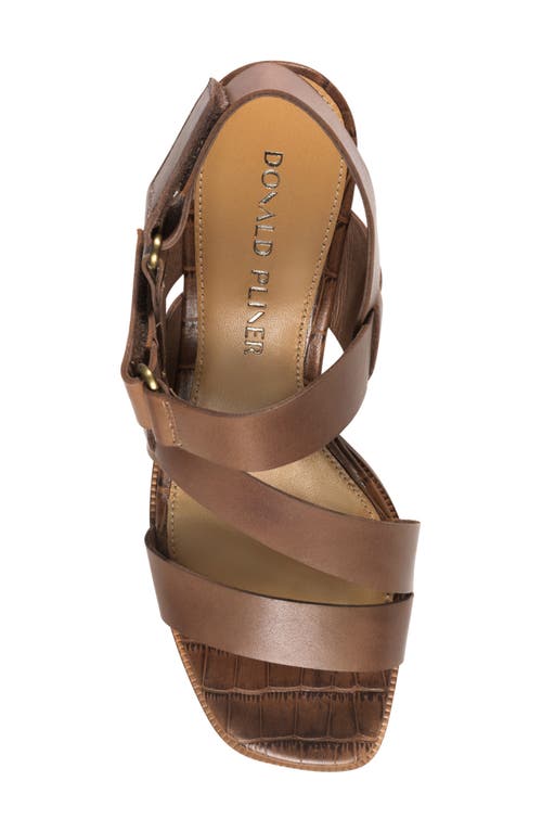 Donald Pliner Fisherman Kitten Heel Sandal In Brown