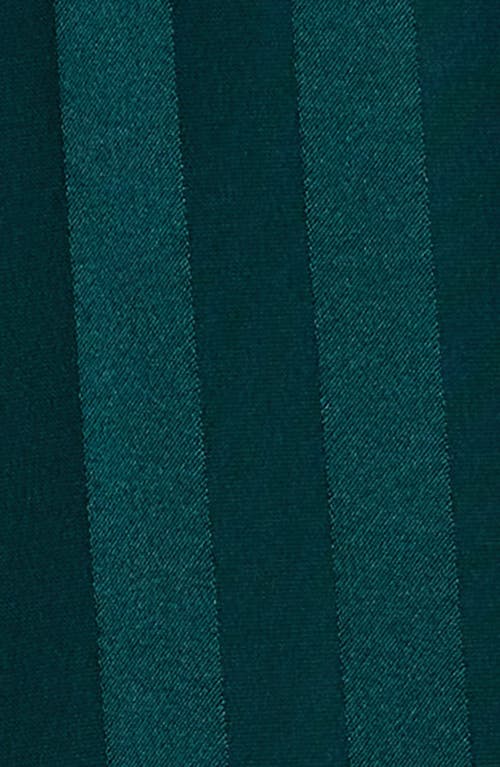 Lunya Stripe Washable Silk Button-up Short Pajamas In Green