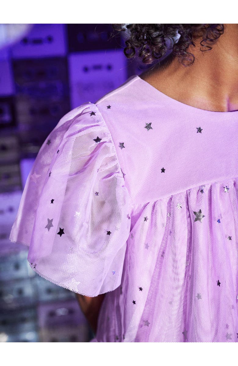 Tea Collection Tiered Tulle Sparkle Dress, Alternate, color, Shimmer Sky