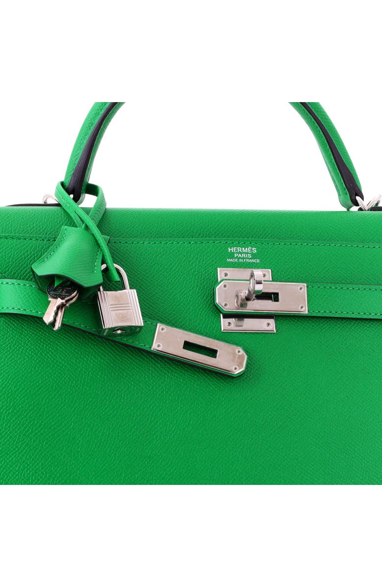 Pre-Owned Hermes Kelly Handbag Green Epsom with Palladium Hardware 32, Alternate, color, Green