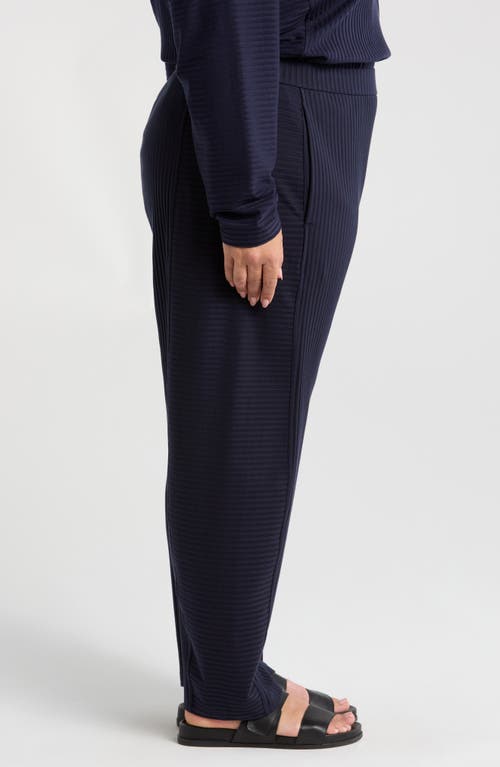 Eileen Fisher Ankle Length Rib Lantern Pants In Ink